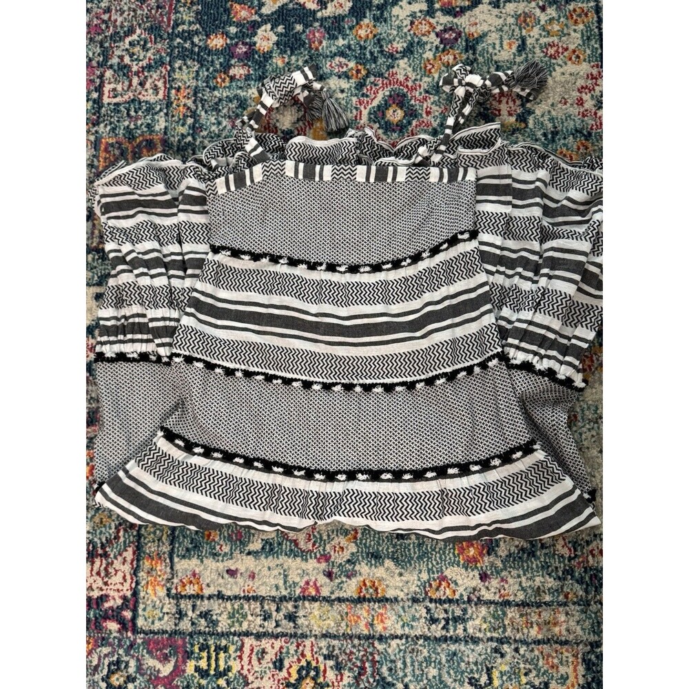 Veronica Beard 'Quartz' Striped Cotton Maxi Dress Black Multi Size Large - Picture 8 of 13
